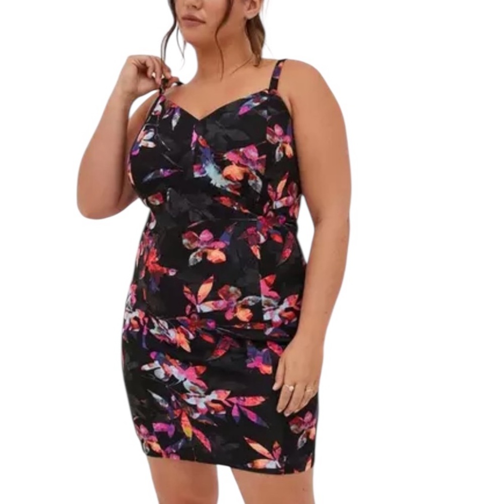 Mini Scuba Lace-Up Bodycon Dress Torrid